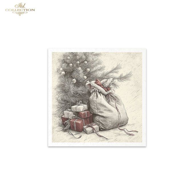 Papier de Riz Dessine-moi Noël x 6 RSM197