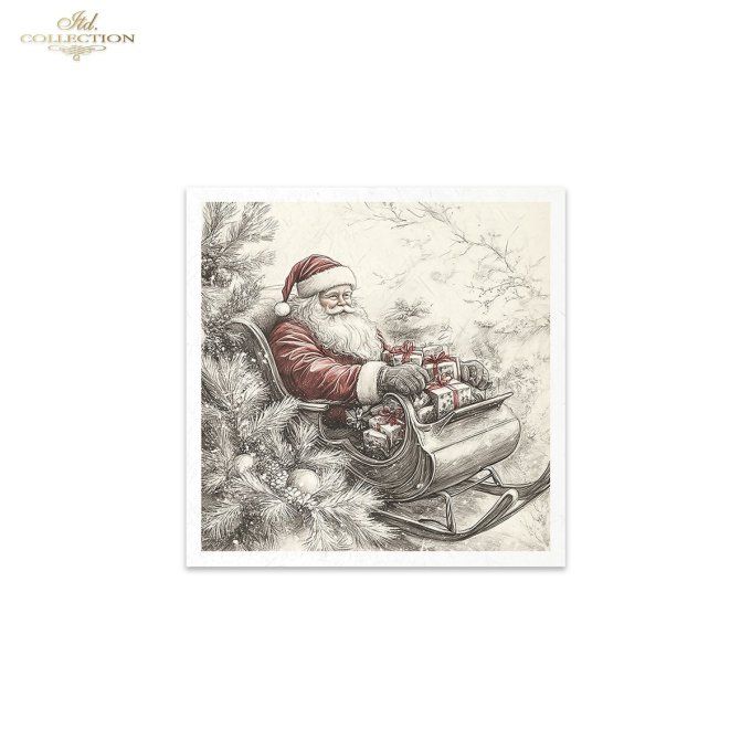 Papier de Riz Dessine-moi Noël x 6 RSM197