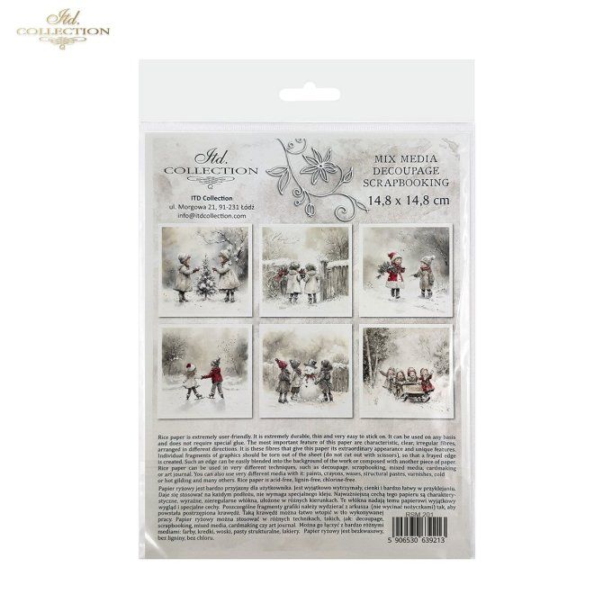 Papier de Riz Plaisirs d'Hiver x 6 RSM201
