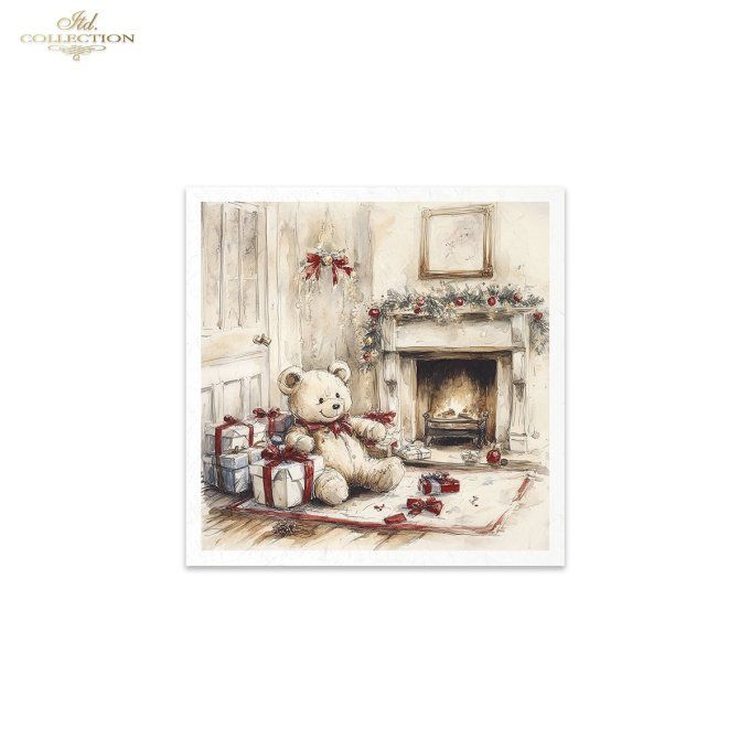 Papier de Riz Intérieurs de Noël x 6 RSM203