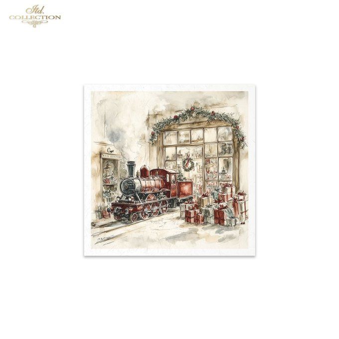 Papier de Riz La Maison du Père Noël x 6 RSM204