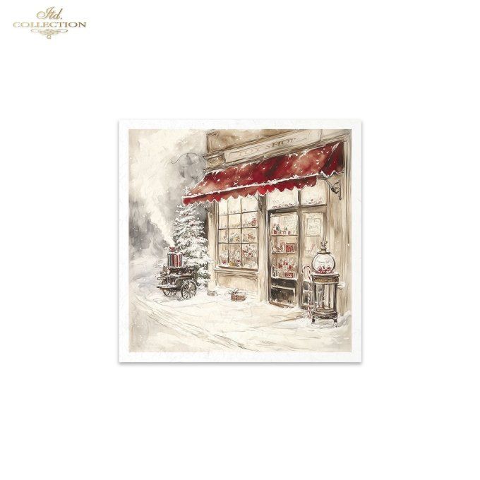 Papier de Riz La Maison du Père Noël x 6 RSM204