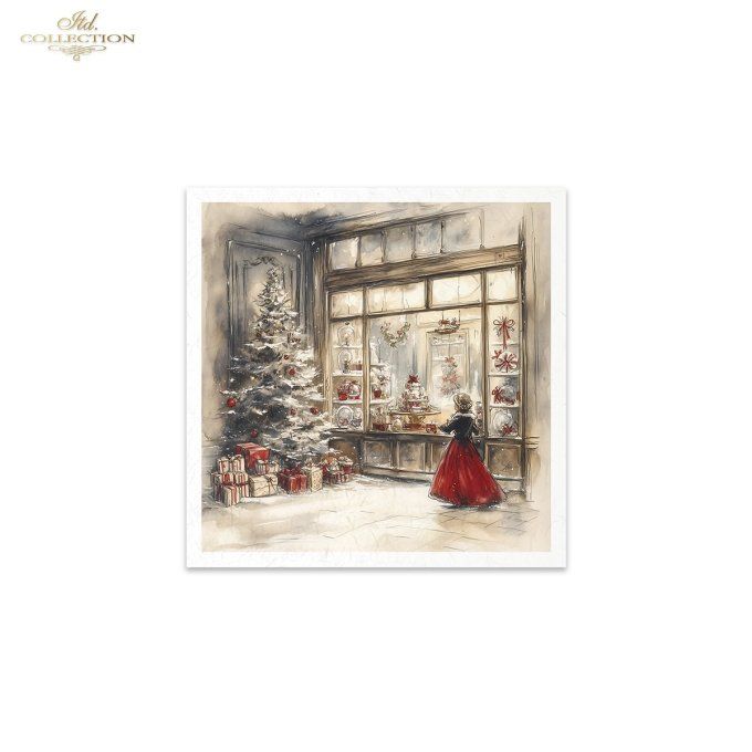 Papier de Riz La Maison du Père Noël x 6 RSM204