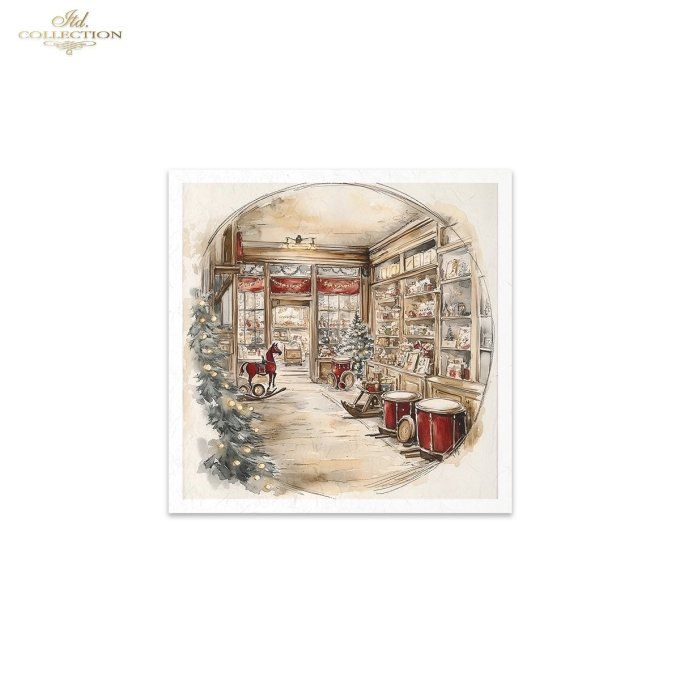 Papier de Riz La Maison du Père Noël x 6 RSM204