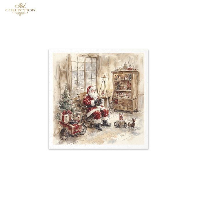 Papier de Riz La Maison du Père Noël x 6 RSM204