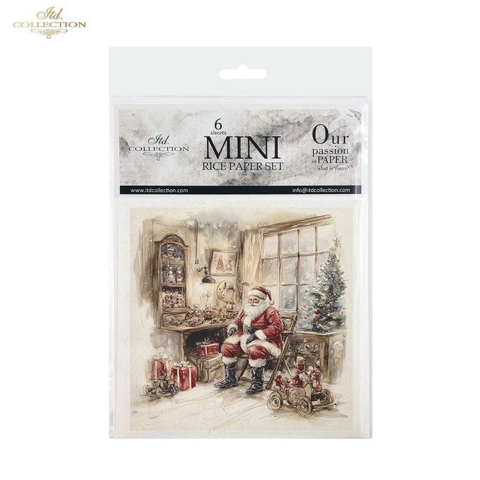 Papier de Riz La Maison du Père Noël x 6 RSM204