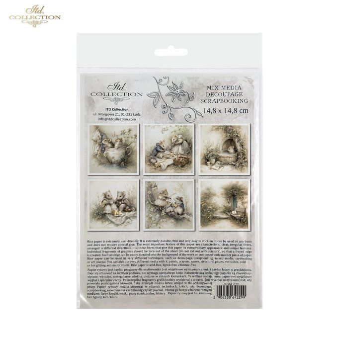 Papier de Riz Souris en vacances RSM235