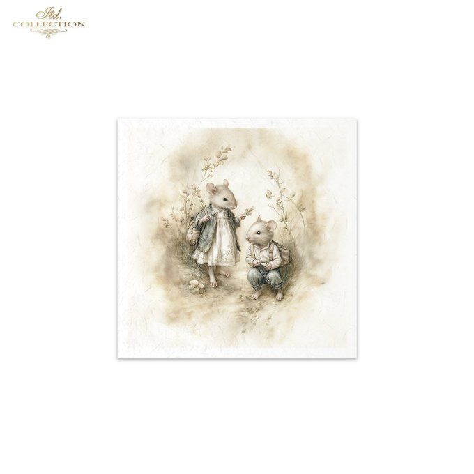 Papier de Riz Souris dans la forêt RSM237