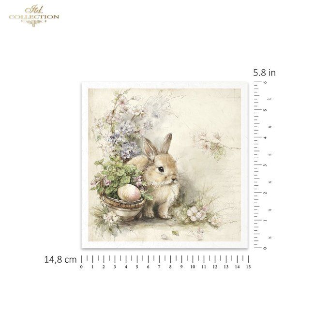 Papier de Riz Lapinous de printemps RSM245