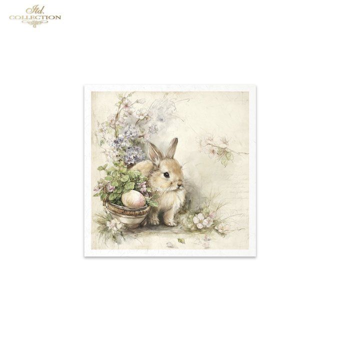 Papier de Riz Lapinous de printemps RSM245