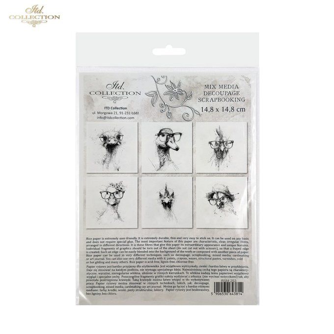 Papier de Riz Bêtes à Lunettes RSM253