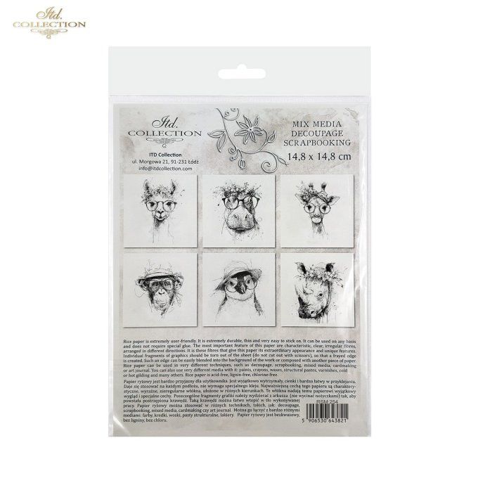 Papier de Riz Bêtes à Bésicles RSM254