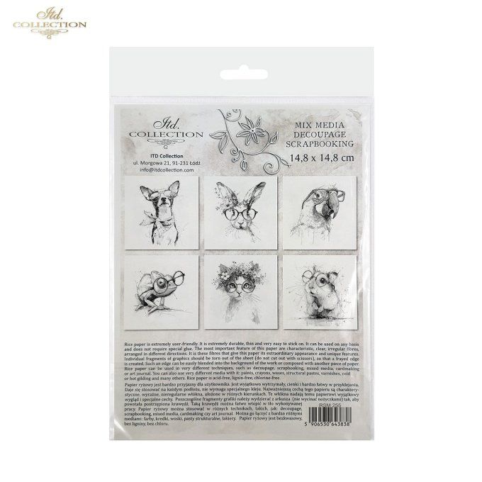 Papier de Riz Bêtes à binocles RSM255