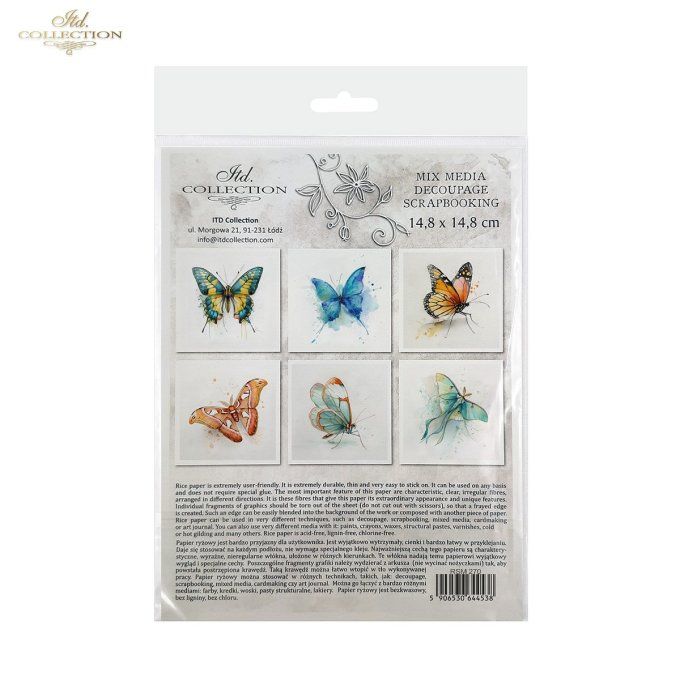 Papier de Riz Collection de Papillons RSM270