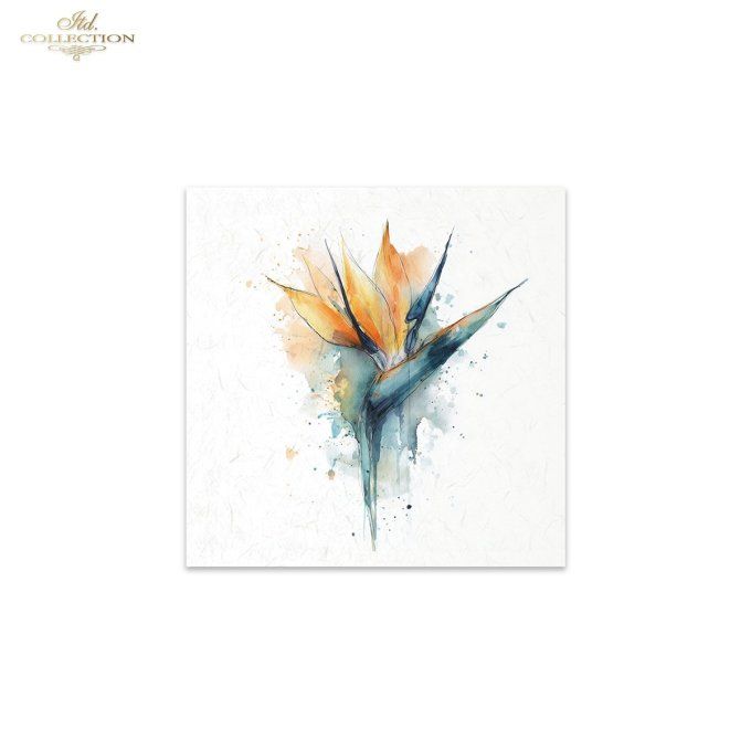 Papier de Riz Fleurs tropicales RSM279