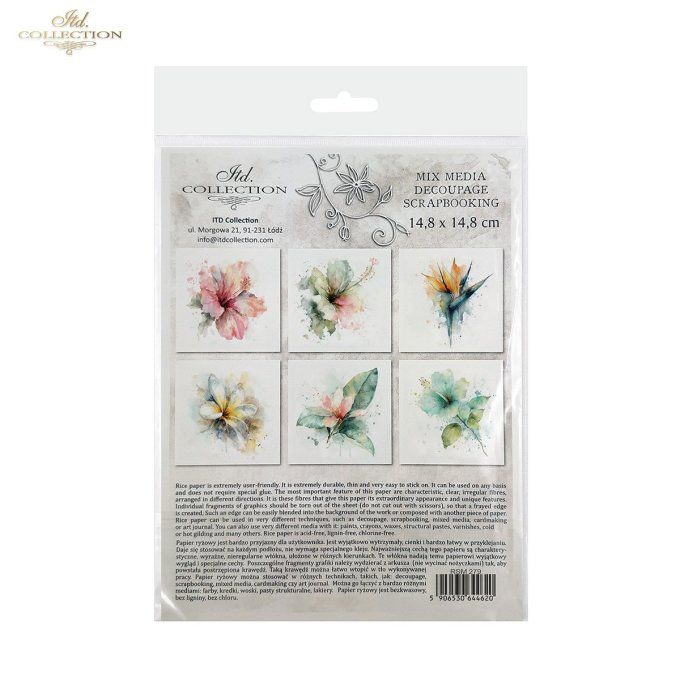 Papier de Riz Fleurs tropicales RSM279