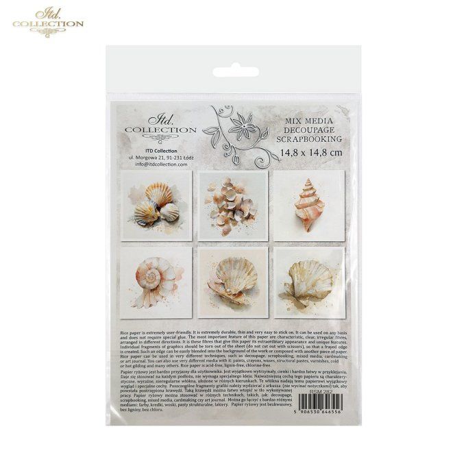 Papier de Riz Coquillages RSM282