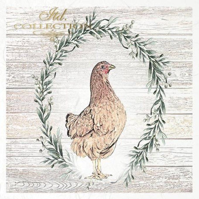 Papier de Riz Famille Poule x 6 RSM056