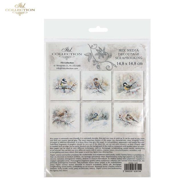 Papier de Riz Mésange x 6 RSM148