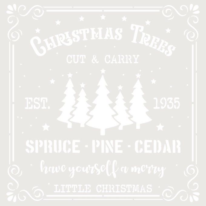 Pochoir Sapins de Noël