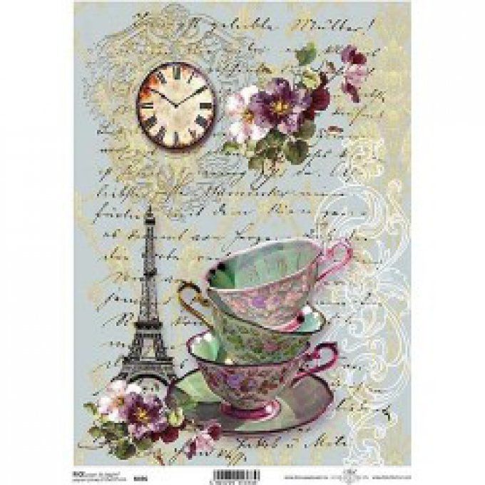 Papier de Riz Tea Time à Paris R0496
