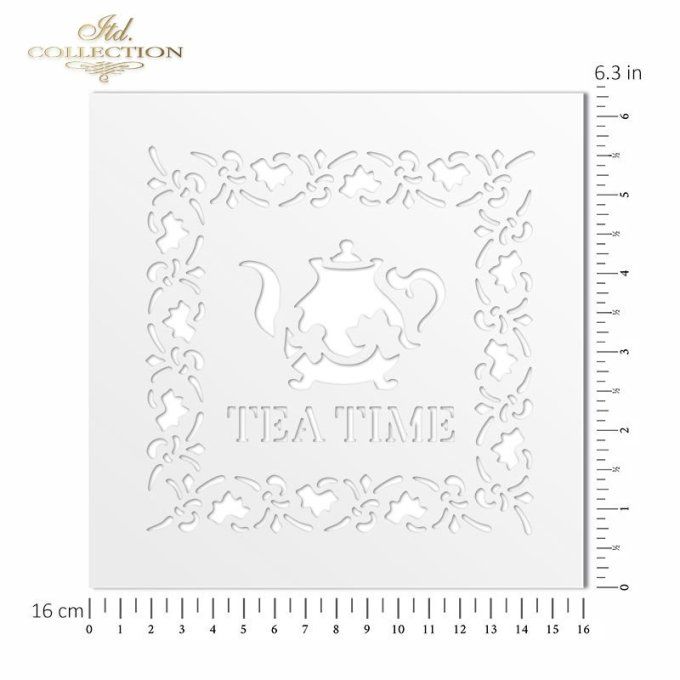 Pochoir Tea Time Théière ST0065 B 