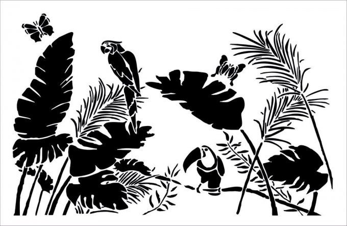Pochoir Camaëlle Toucan