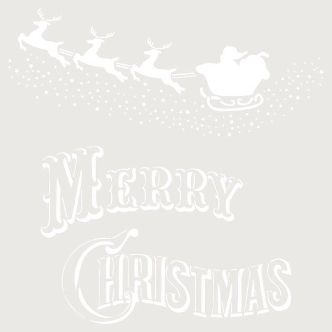 Pochoir Traineau du Père Noël