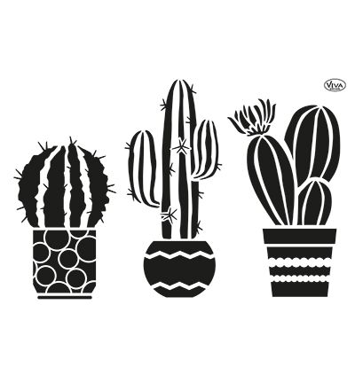 Pochoir Trio de Cactus
