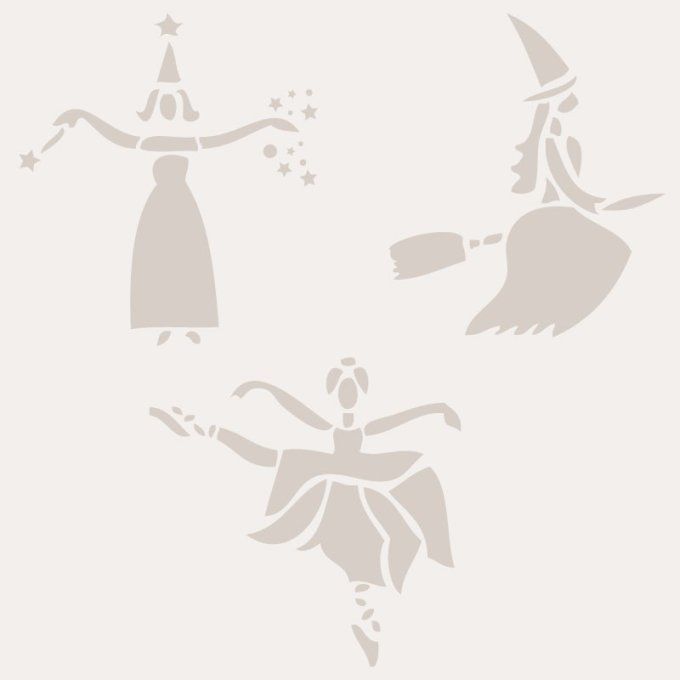 Pochoir Trio de fées