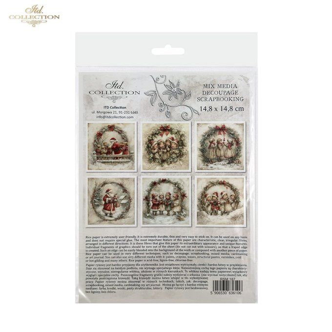 Papier de Riz Un Noël de Rêve x 6 RSM187