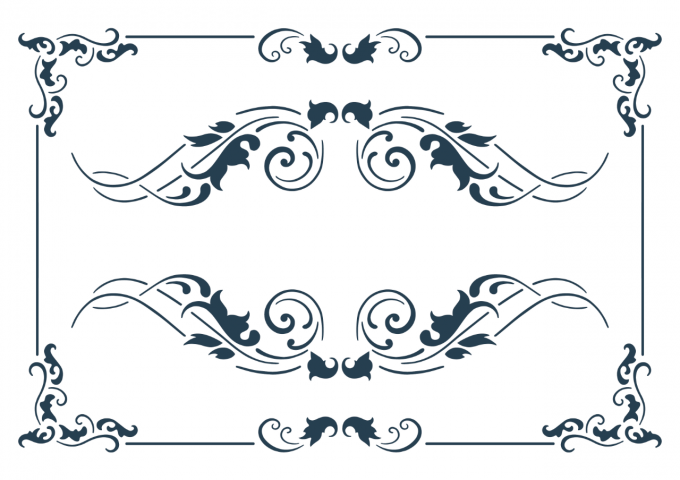 Pochoir Camaëlle Volutes