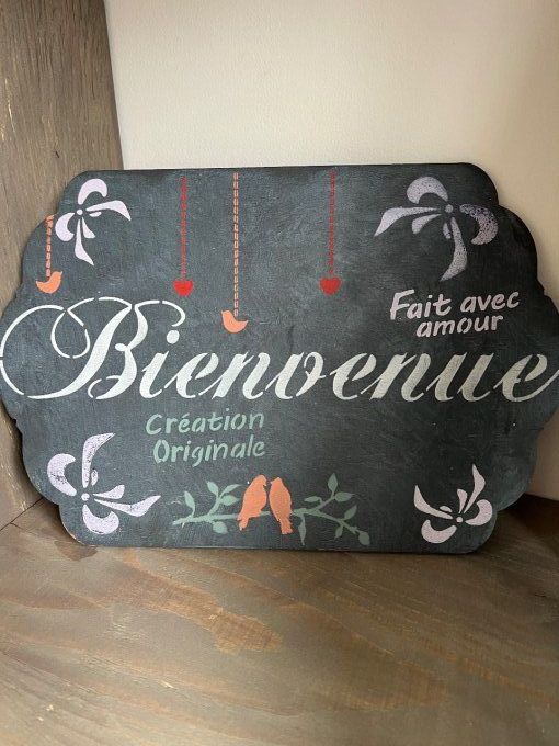 Pochoir Bienvenue