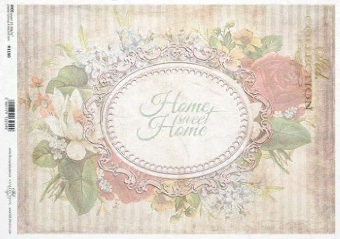 Papier de Riz Home Sweet Home Pastel R1180